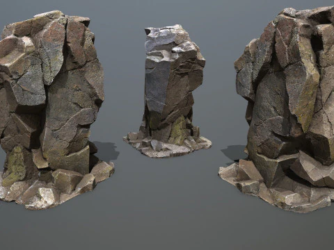 Cliff rocks 3D Model