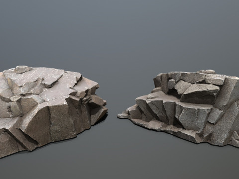Cliff rocks 3Dモデル
