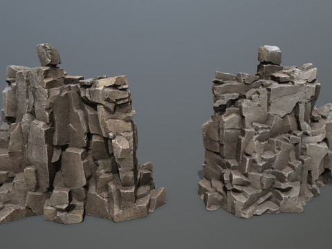 Cliff rocks 3Dモデル