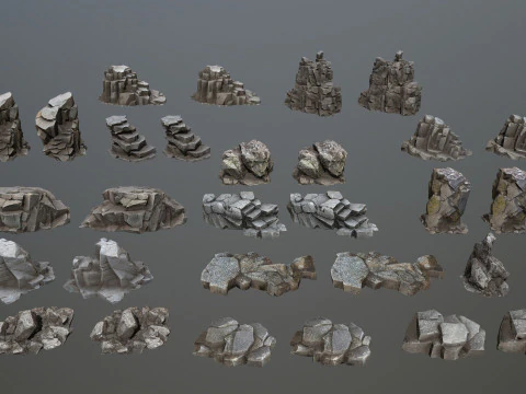 Cliff rocks 3D Model