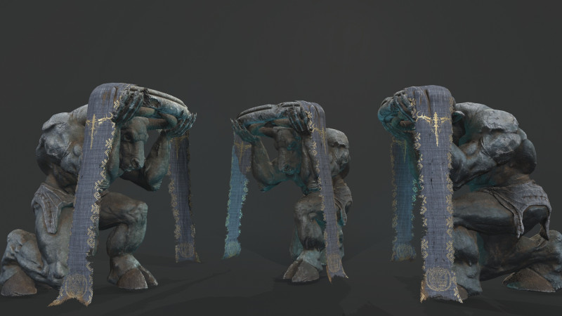 Minotaur Ruin Set 3D मॉडल .c4d .max .obj .3ds .fbx .stl .blend