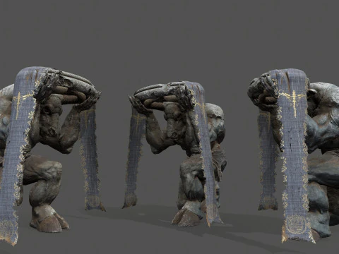 Minotaur Ruin Set 3D Model