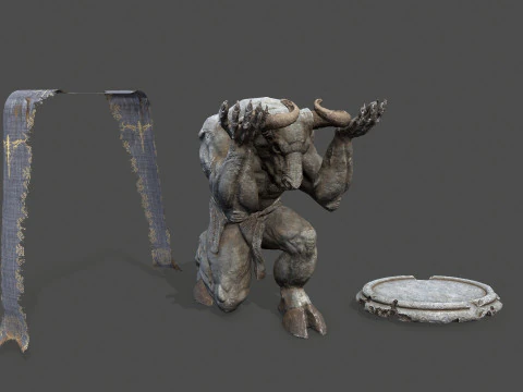 Minotaur Ruin Set 3D Model