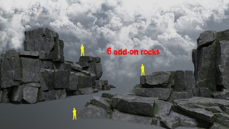 Cliff rocks 3D मॉडल .c4d .max .obj .3ds .fbx .stl .blend 