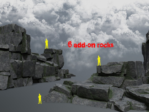 Cliff rocks 3D 模型