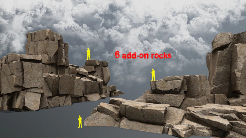 Desert rocks 3D Model .c4d .max .obj .3ds .fbx .stl .blend