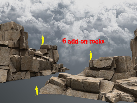 Desert rocks 3D 模型