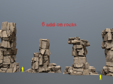 Desert rocks Modèle 3D