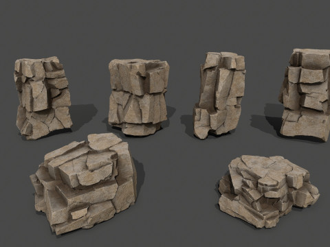 Desert rocks Modèle 3D