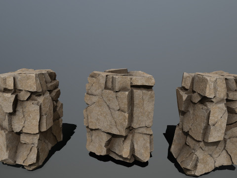 Desert rocks Modèle 3D
