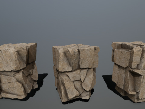 Desert rocks Modèle 3D