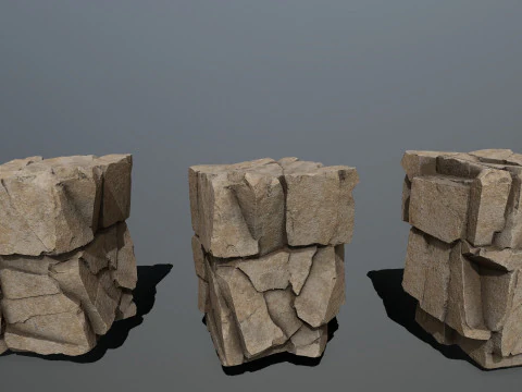 Desert rocks 3D Model