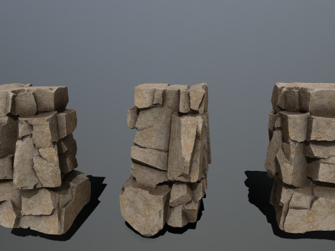 Desert rocks Modèle 3D