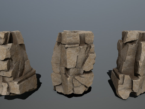Desert rocks Modèle 3D