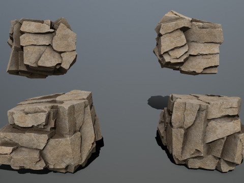 Desert rocks Modèle 3D