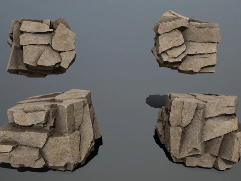 Desert rocks 3D Model