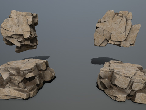 Desert rocks Modèle 3D
