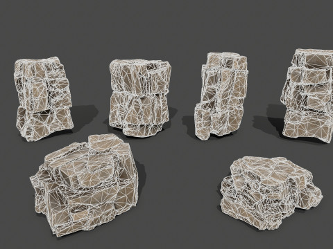 Desert rocks Modèle 3D