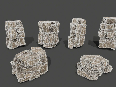 Desert rocks 3D Model