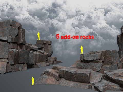 Cliff rocks Modelo 3D