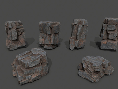 Cliff rocks 3D 模型