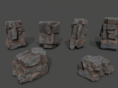 Cliff rocks 3D Model
