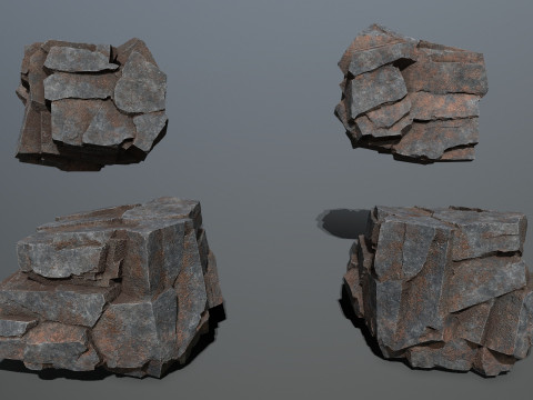 Cliff rocks 3D 模型
