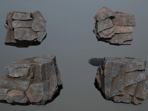 Cliff rocks 3D Model