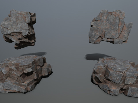 Cliff rocks 3D 模型