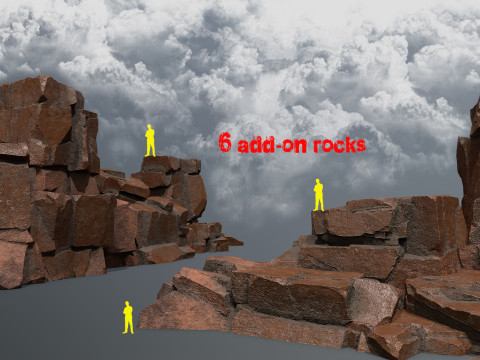 Desert rocks 3D Модель