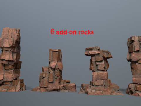 Desert rocks 3D Modell