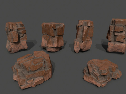 Desert rocks 3D Modell
