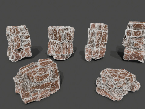 Desert rocks 3D Modell