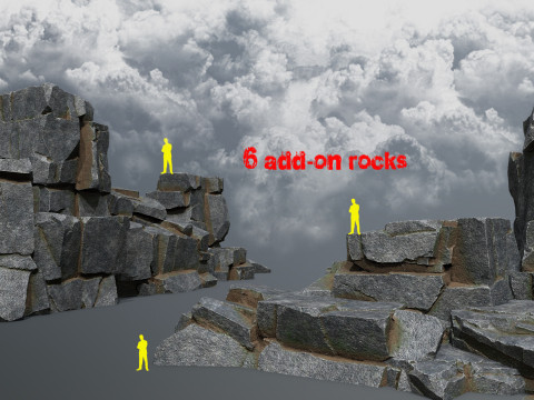 Cliff rocks 3D Модель
