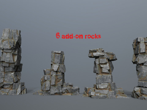 Cliff rocks 3D Model