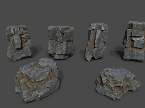 Cliff rocks 3D Model