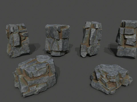 Cliff rocks 3D Model