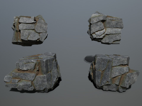 Cliff rocks 3D Model