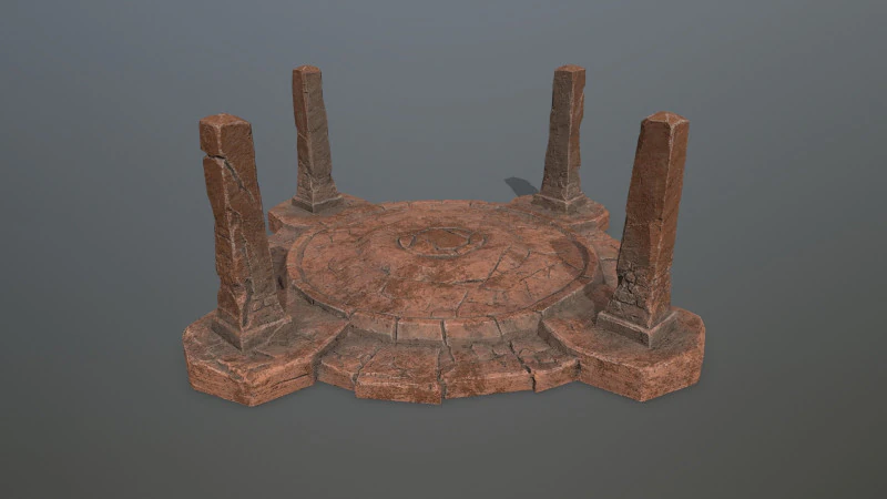 Porta delle rovine Modello 3D .c4d .max .obj .3ds .fbx .stl .blend 