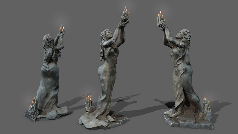 Woman Statue Modèle 3D .c4d .max .obj .3ds .fbx .stl .blend