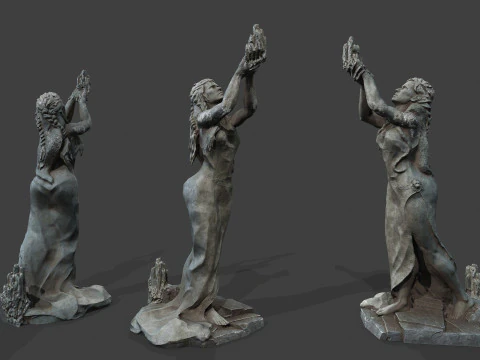 Woman Statue 3D Model
