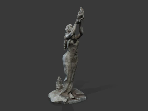 Woman Statue 3D Model
