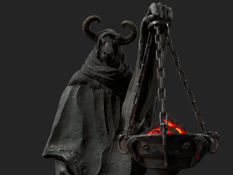 Dark Statue 3D Model