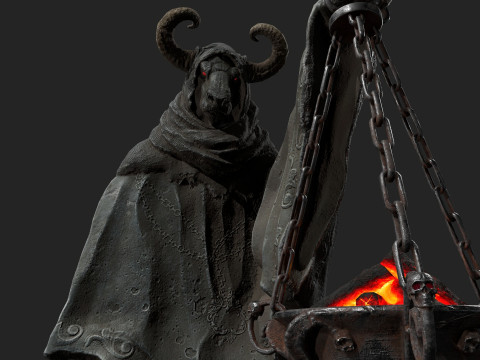 Dark Statue Model 3D