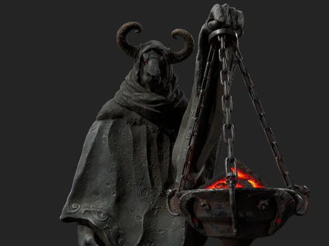 Dark Statue 3D Model