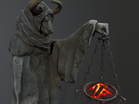 Dark Statue Model 3D