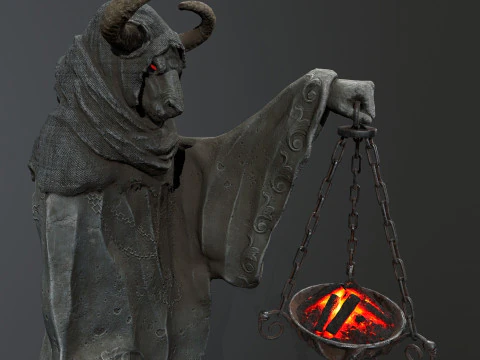 Dark Statue 3D Model