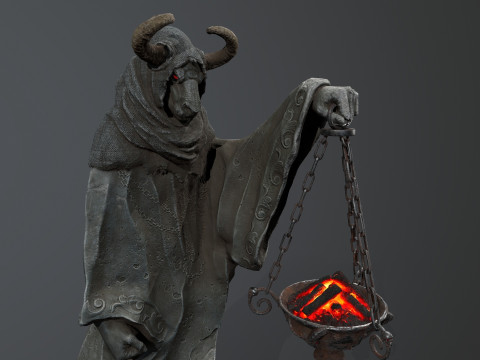 Dark Statue Model 3D
