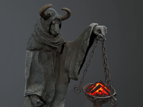 Dark Statue 3D Model