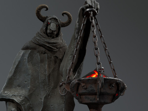 Dark Statue Model 3D